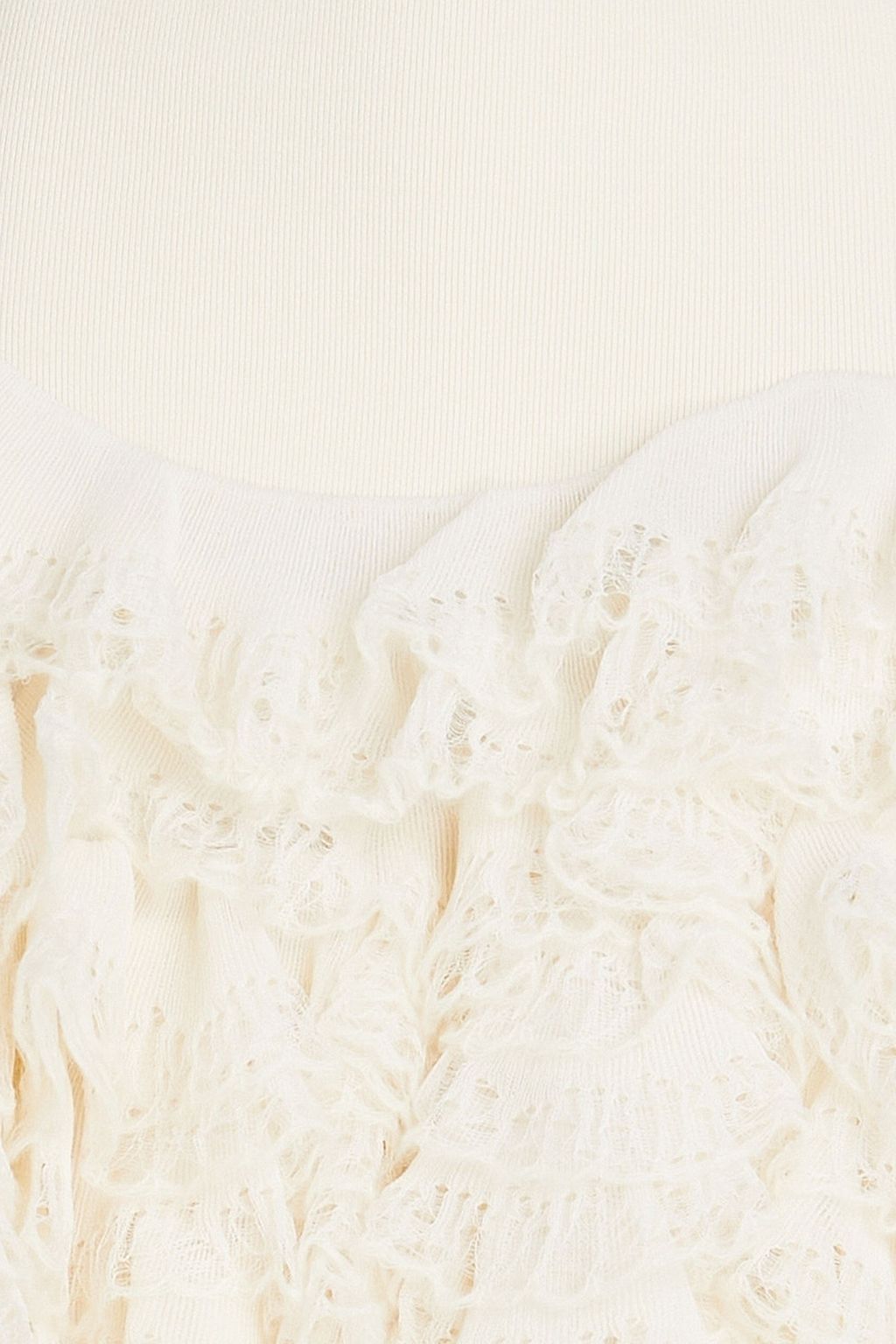 MCQUEEN Tiered knitted midi skirt
