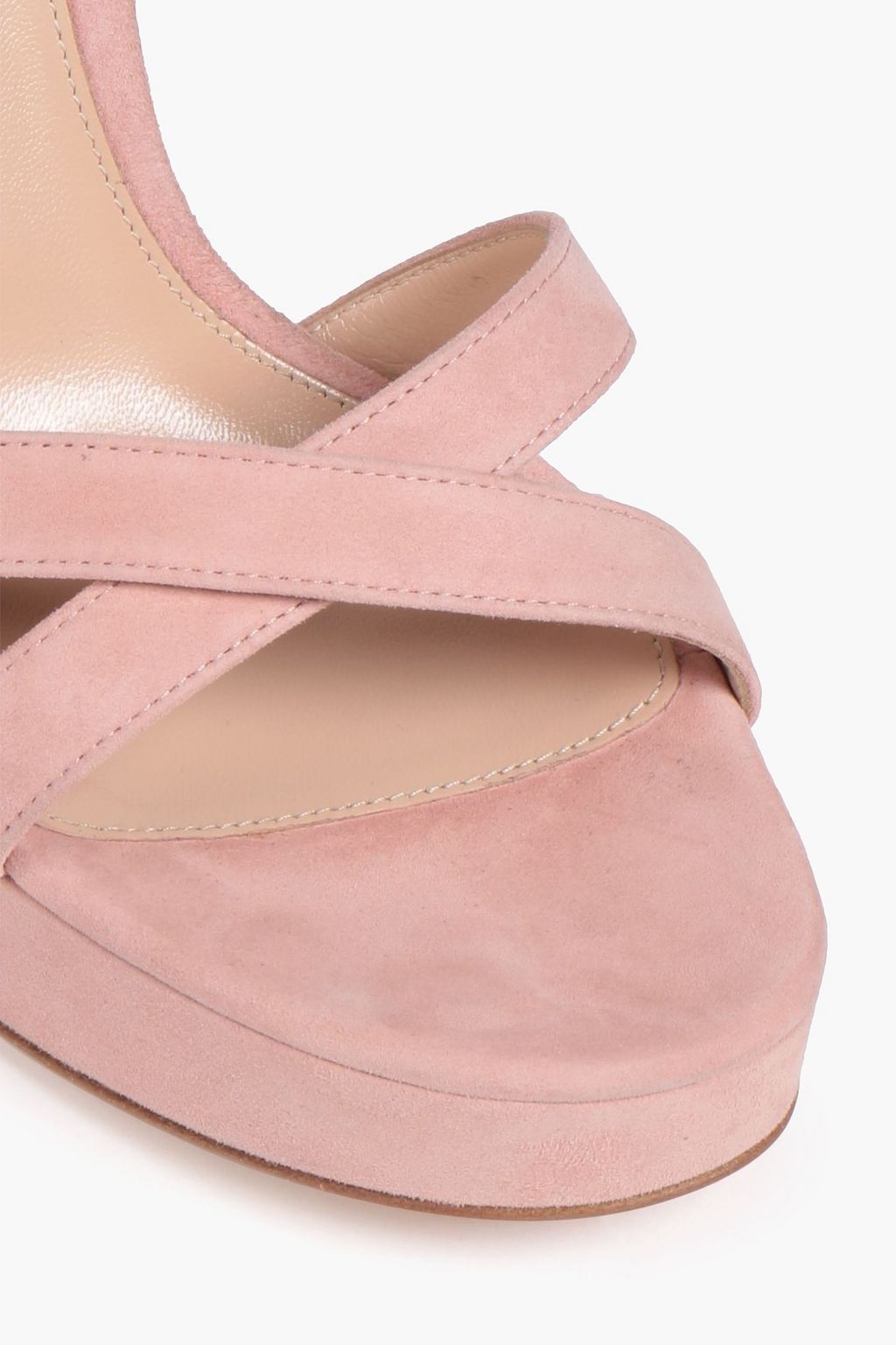 GIANVITO ROSSI Dahlia Plateausandalen aus Veloursleder