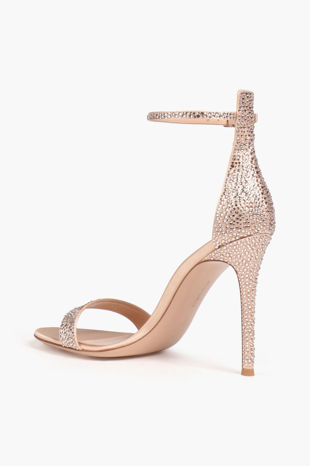 GIANVITO ROSSI 글램 라소 크리스털 장식 새틴 샌들