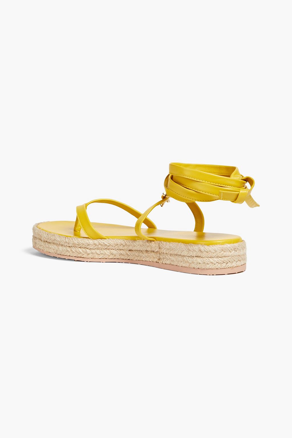 GIANVITO ROSSI Ribbon Beachclub embellished leather espadrille sandals