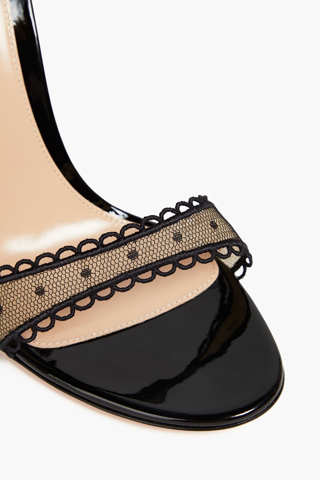 GIANVITO ROSSI Natalia Boudoir point d'esprit sandals