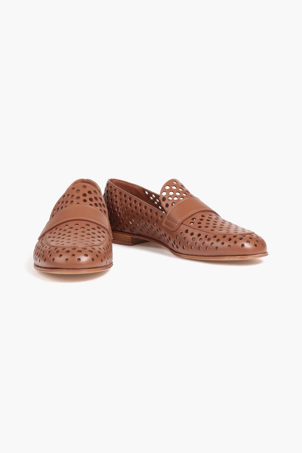 GIANVITO ROSSI Thierry laser-cut leather loafers