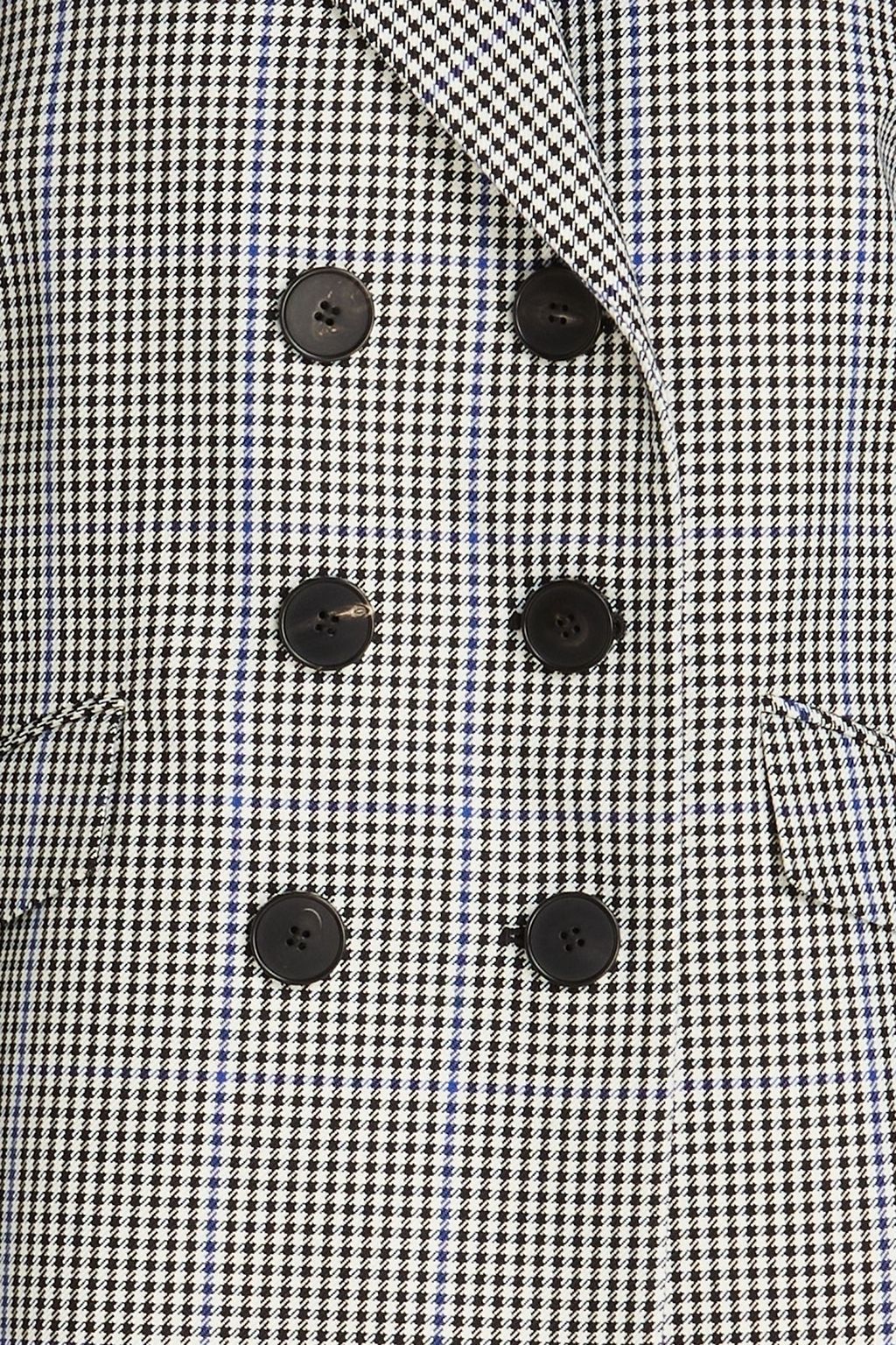 MCQUEEN Double-breasted houndstooth woven blazer