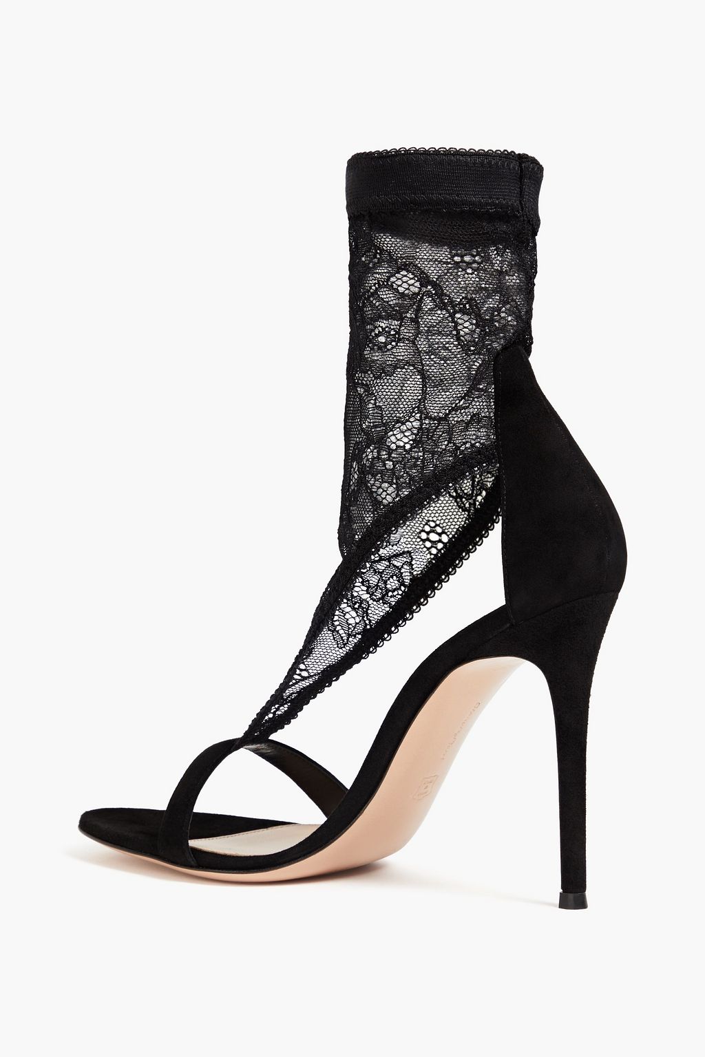 GIANVITO ROSSI Isabella suede and lace sandals