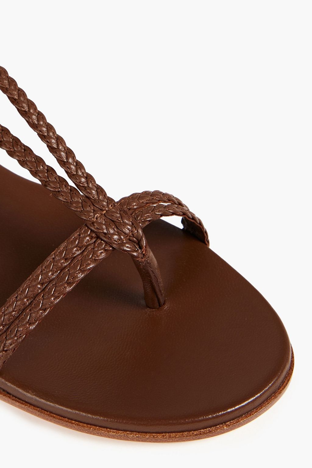 GIANVITO ROSSI Kingston beaded braided leather sandals
