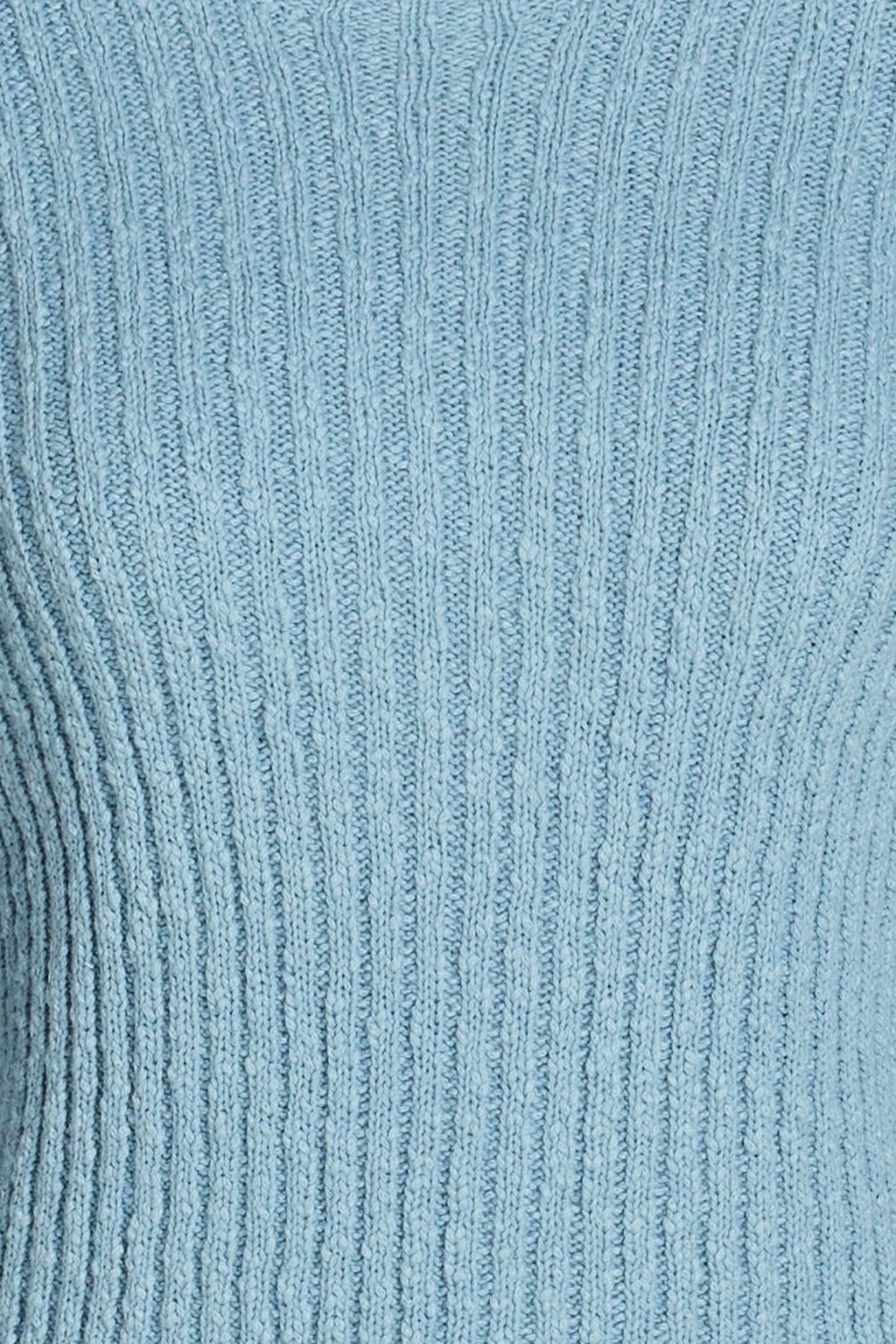 VINCE. Ribbed cotton and linen-blend sweater