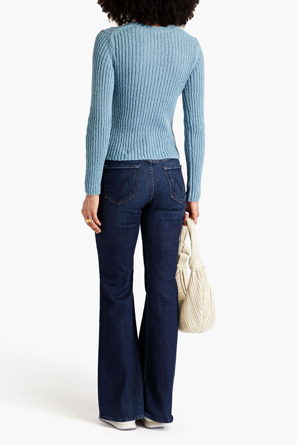 VINCE. Ribbed cotton and linen-blend sweater