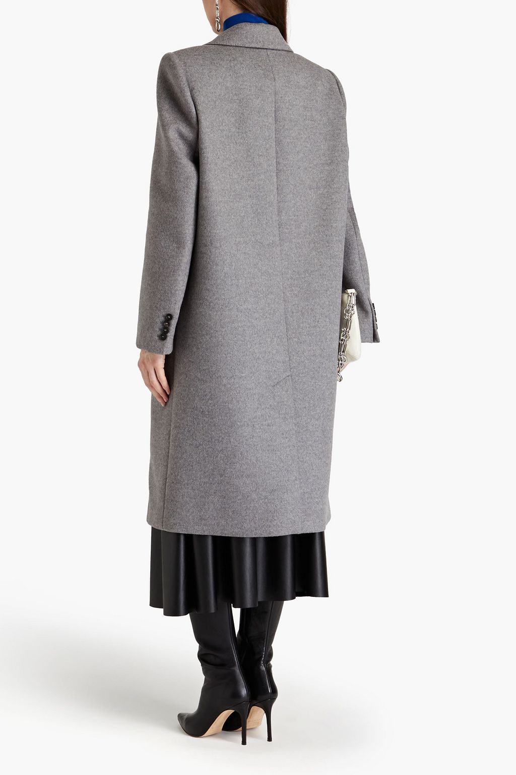 MCQUEEN Double-breasted wool and cashmere-blend felt coat