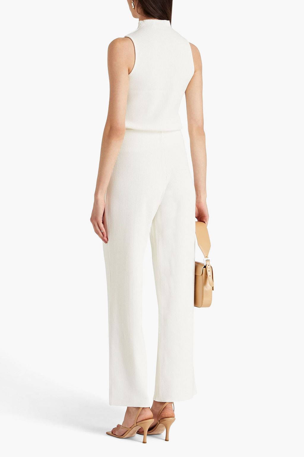 VINCE. Ribbed-knit wide-leg pants