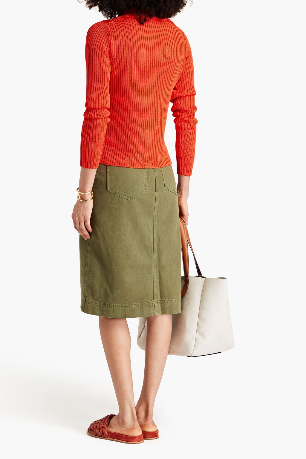 VINCE. Ribbed-knit cardigan