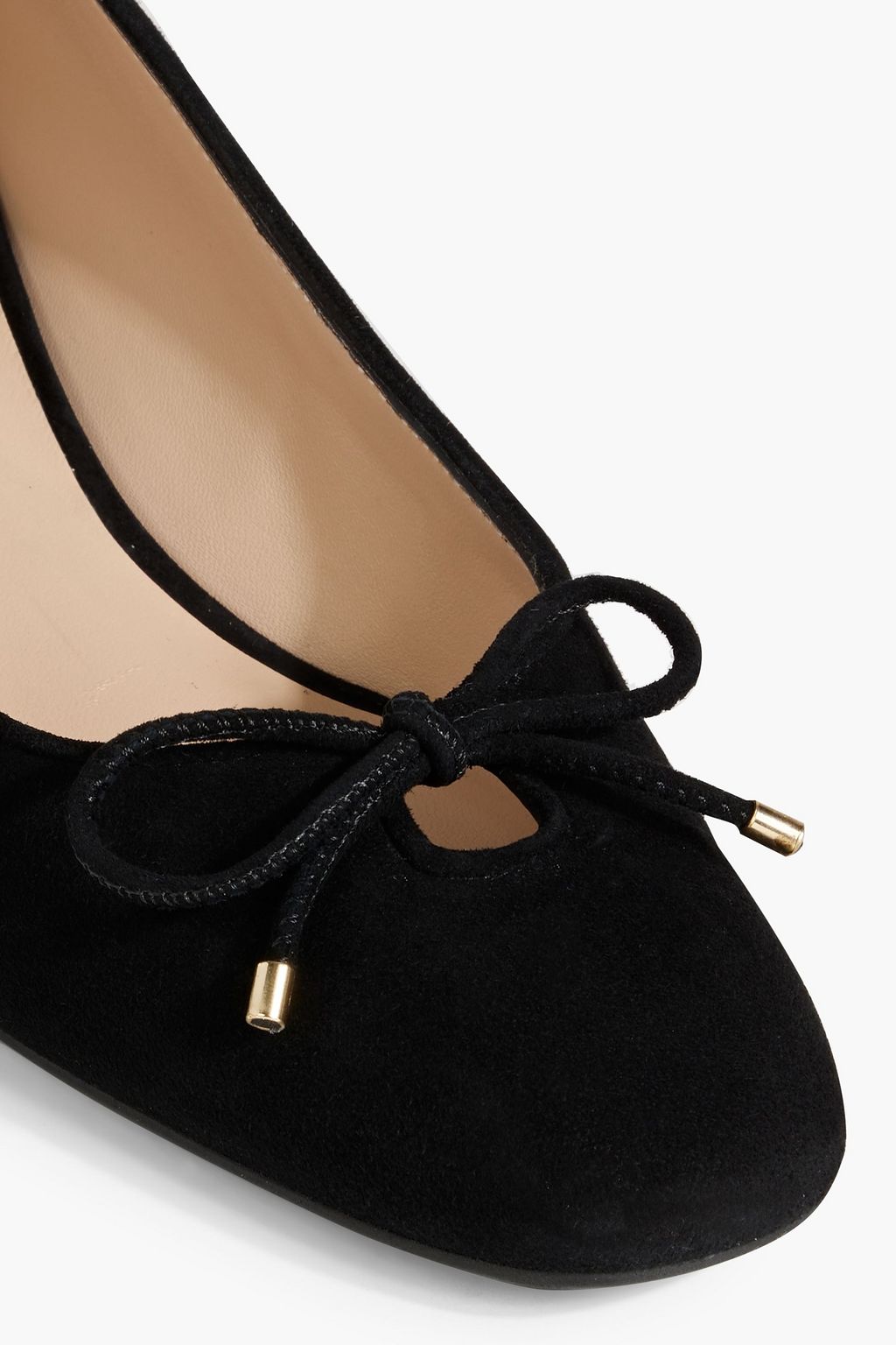 STUART WEITZMAN Gabby 45 bow-detailed suede pumps