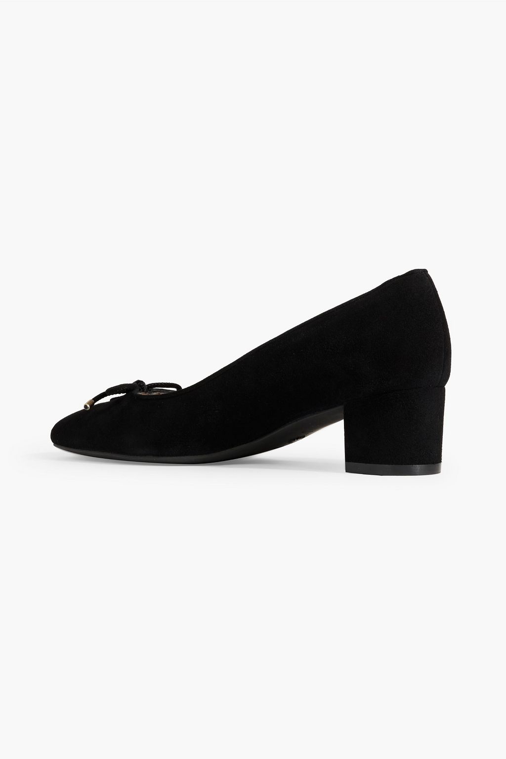 STUART WEITZMAN Gabby 45 bow-detailed suede pumps