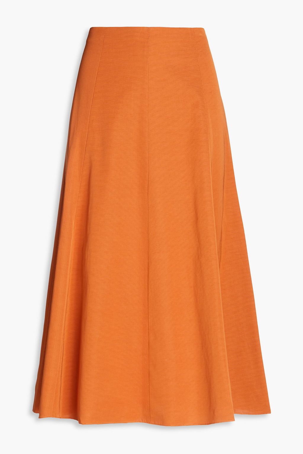 VINCE. Cotton-blend ottoman midi skirt | THE OUTNET