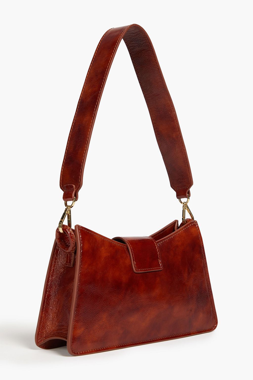 ELLEME Baguette crinkled glossedleather shoulder bag THE