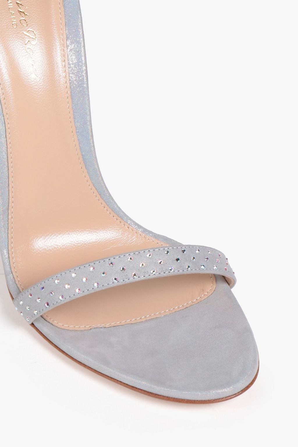 GIANVITO ROSSI Glittered leather mules