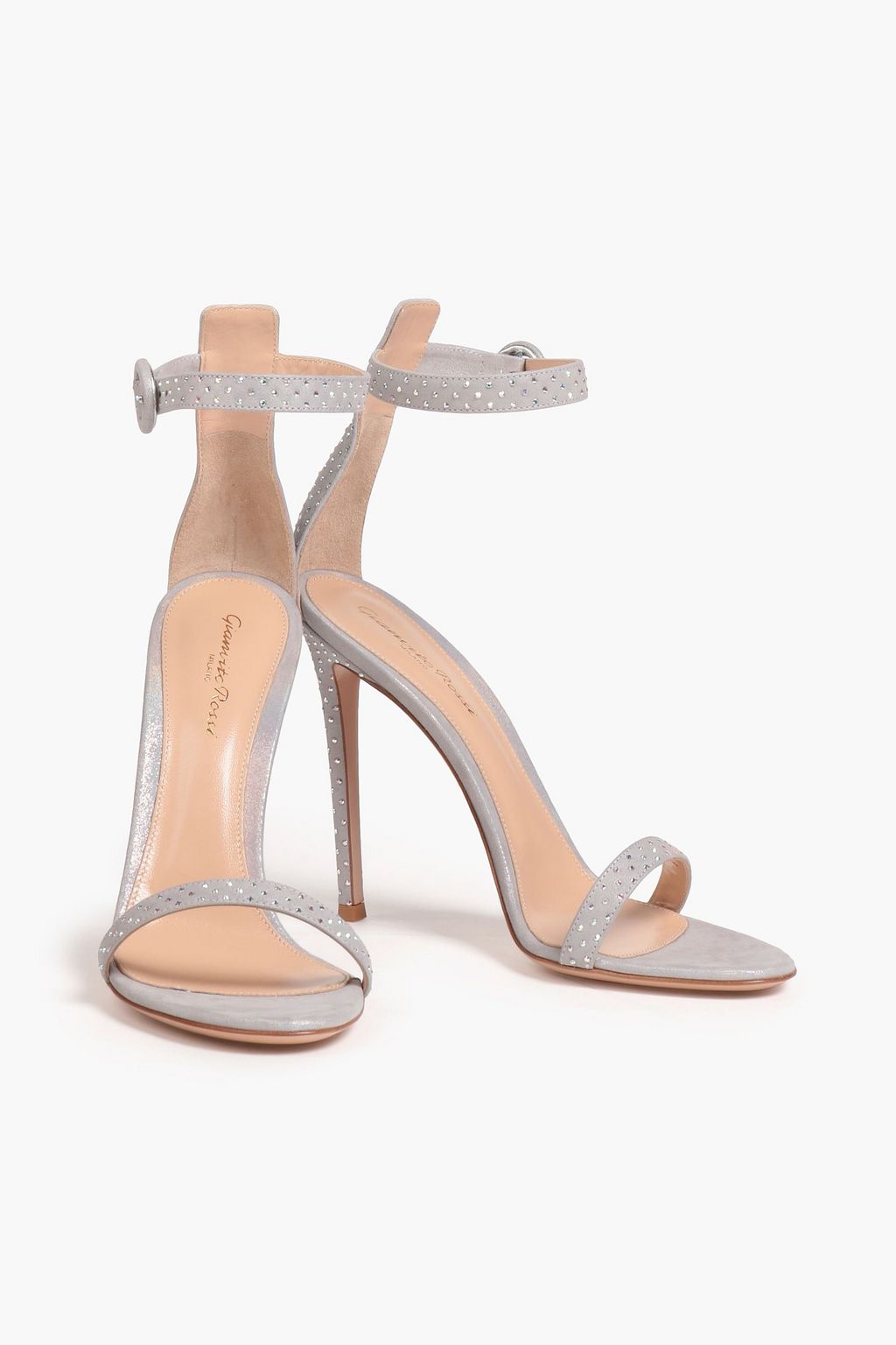 GIANVITO ROSSI Glittered leather mules