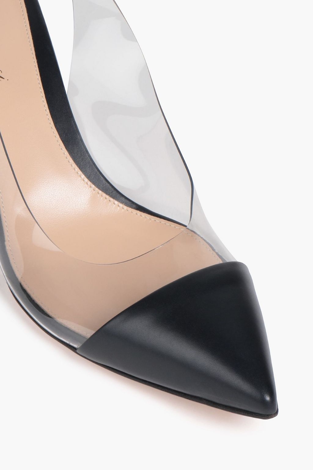 GIANVITO ROSSI Alice leather and PVC slingback pumps