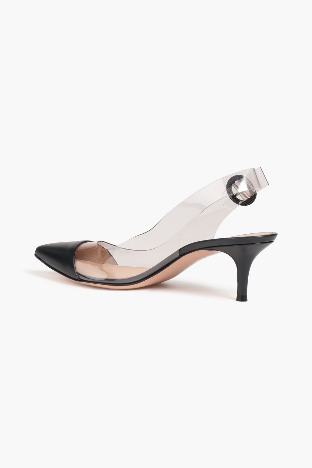 GIANVITO ROSSI Alice leather and PVC slingback pumps