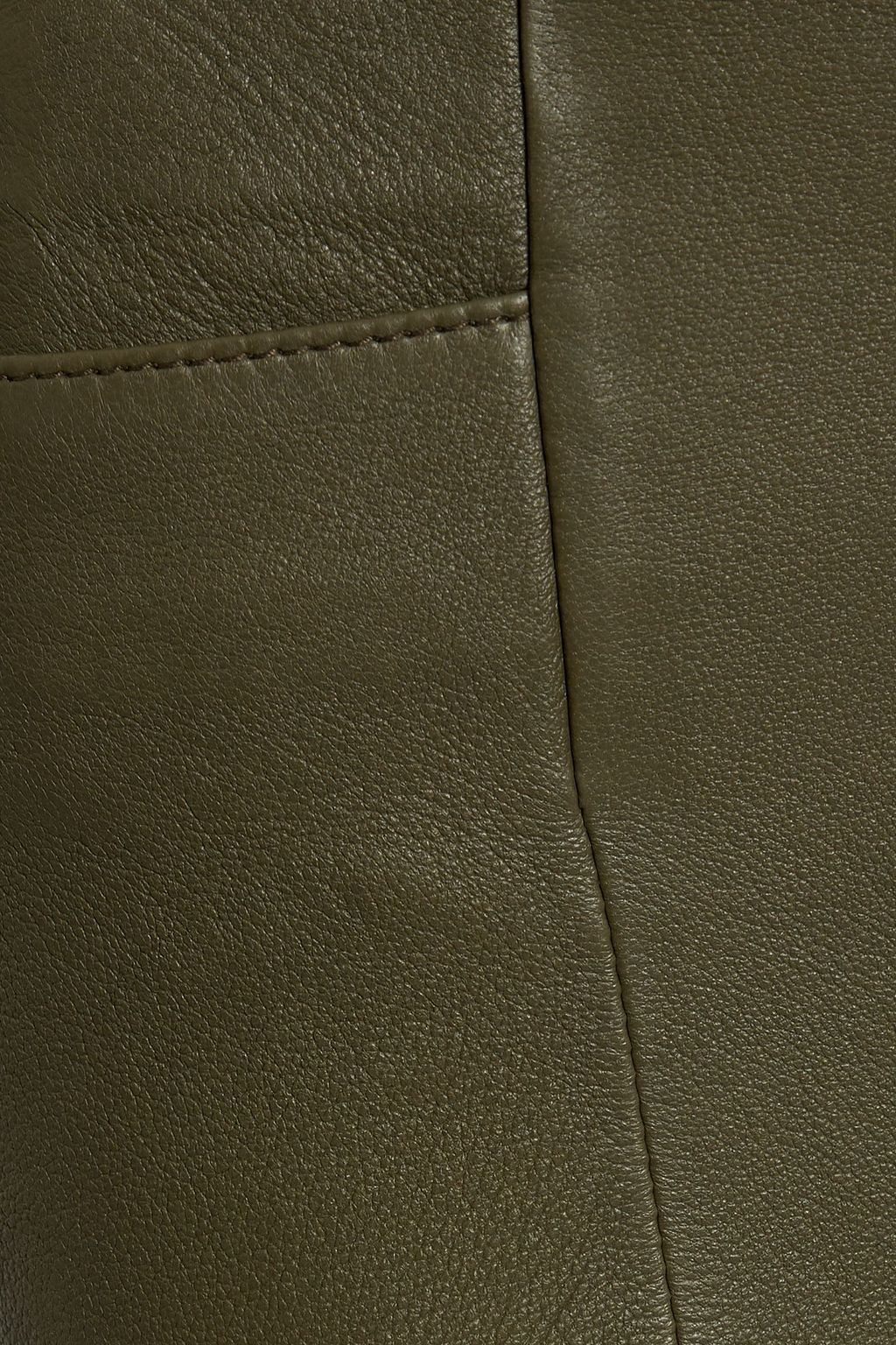 BALMAIN Leather skinny pants