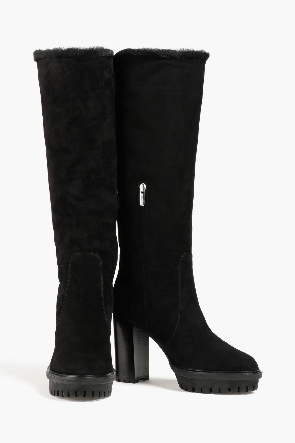 GIANVITO ROSSI Olen suede platform knee boots
