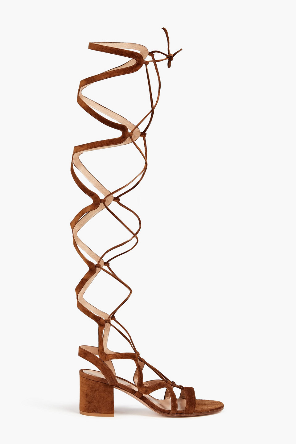 Gianvito Rossi Suede Sandals In Brown