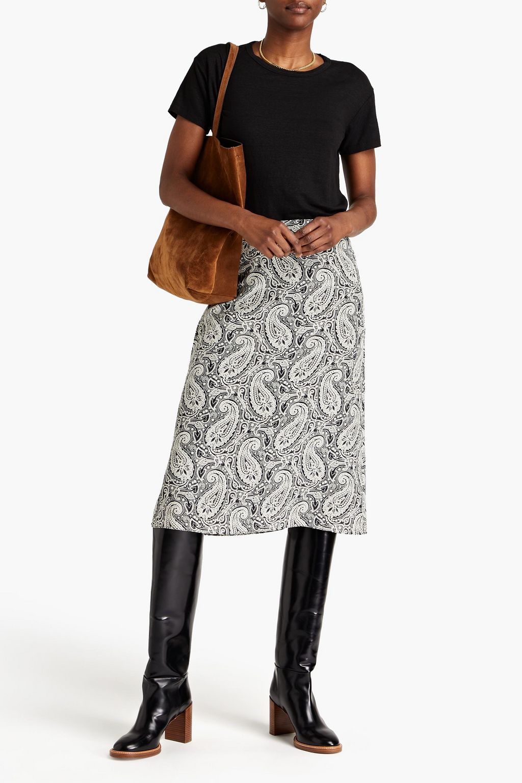 OFFICINE GÉNÉRALE Dalie paisley-print silk skirt | THE OUTNET