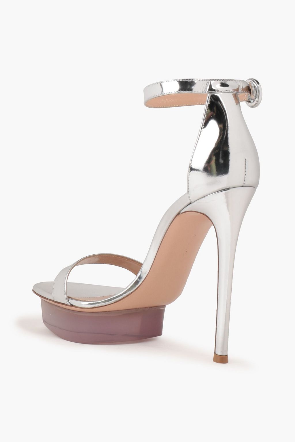 GIANVITO ROSSI Godiva mirrored-leather platform sandals