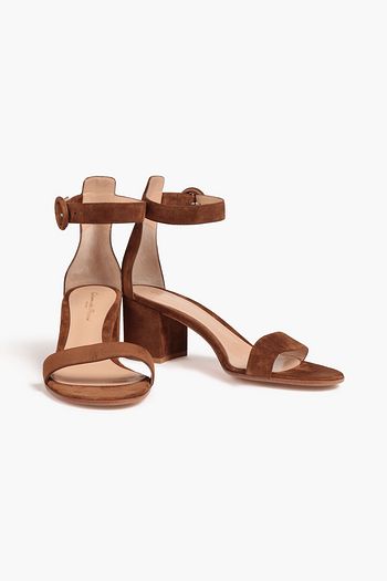 GIANVITO ROSSI 버실리아 60 스웨이드 샌들