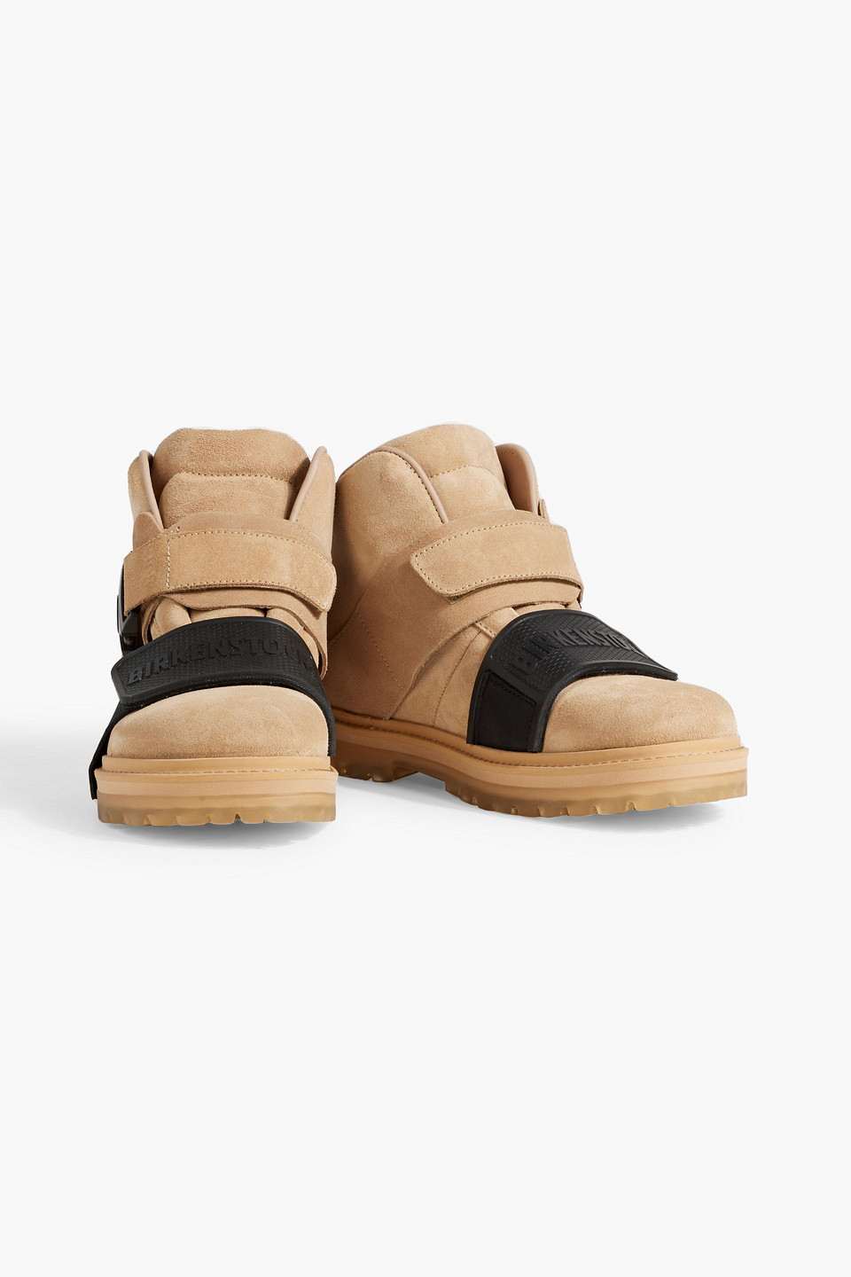 Shop Rick Owens Hancock Rotterhiker Suede Ankle Boots In Sand