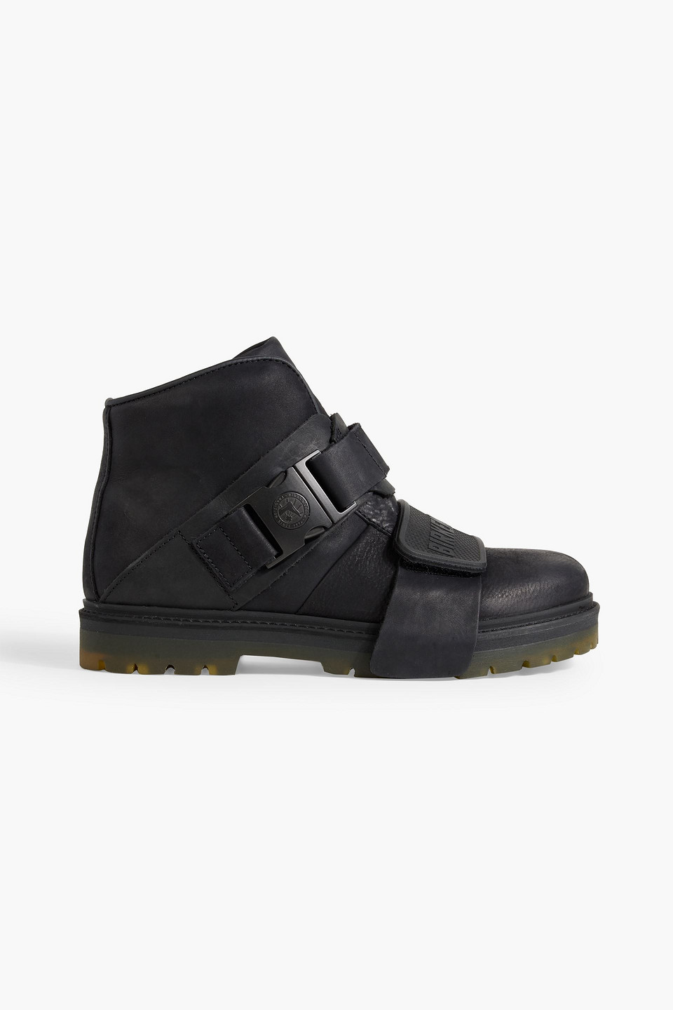 Rick Owens Hancock Rotterhiker Leather Ankle Boots In Black