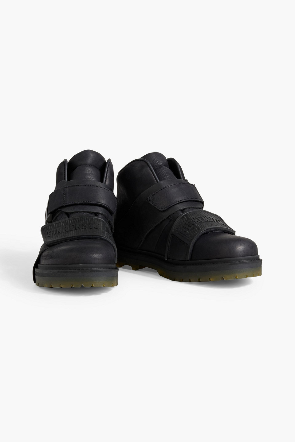 Rick Owens Hancock Rotterhiker Leather Ankle Boots In Black