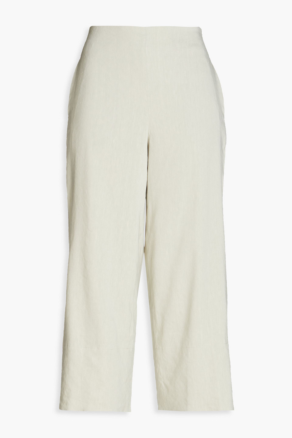 Vince Cropped Hose Mit Weitem Bein Aus Einer Leinenmischung In Sage Green