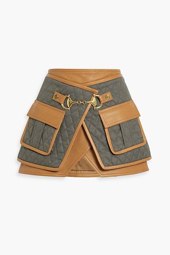 balmain Short quilted jersey skirt - Women, BALMAIN