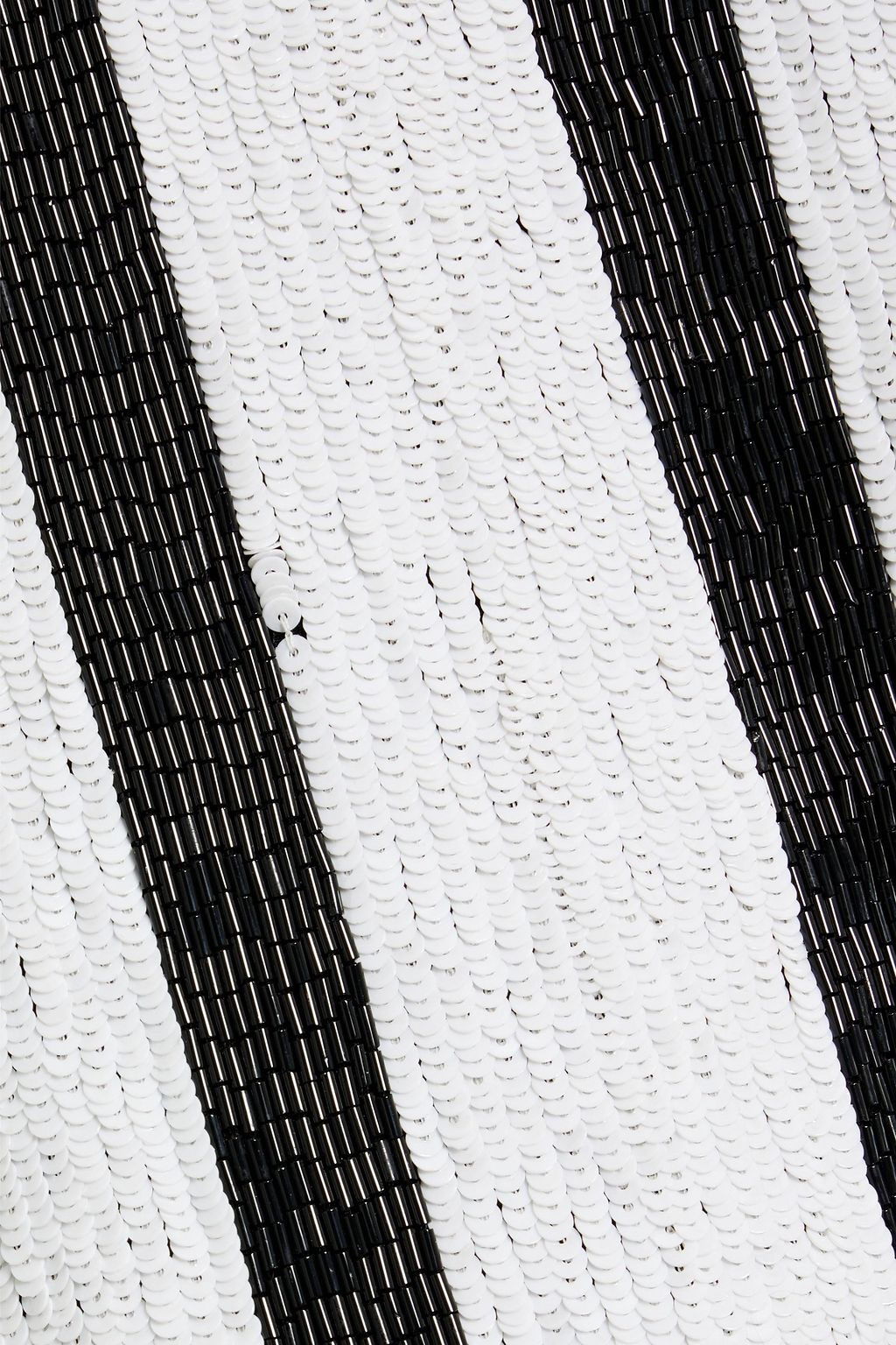 BALMAIN Embellished striped tulle top