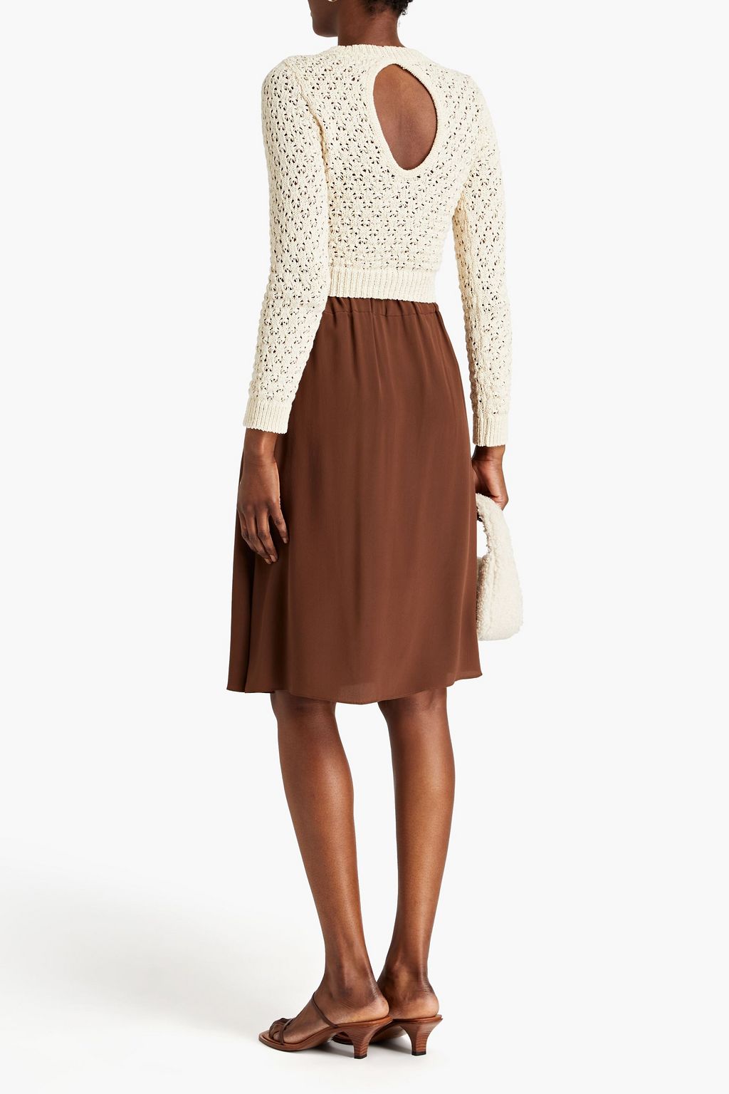 OFFICINE GÉNÉRALE Marlene silk crepe de chine skirt
