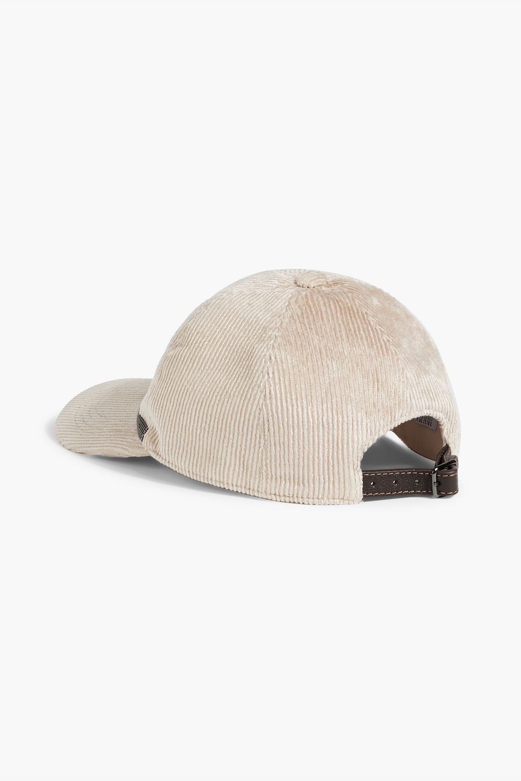 BRUNELLO CUCINELLI コーデュロイ ベースボールキャップ ビーズ付き
