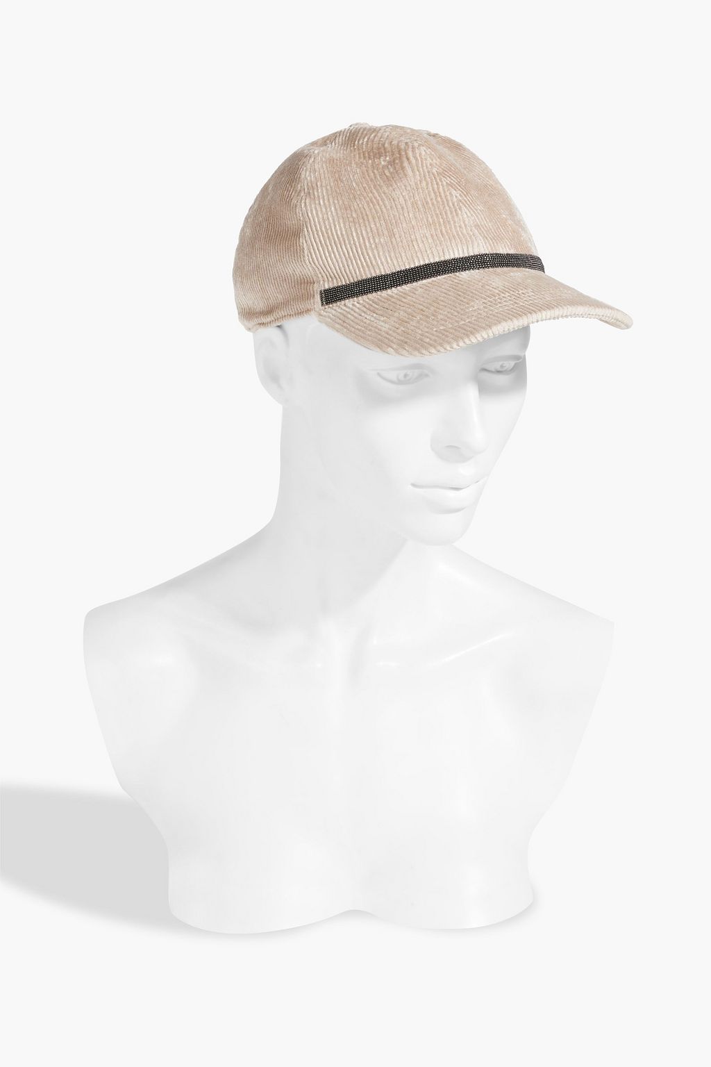 BRUNELLO CUCINELLI コーデュロイ ベースボールキャップ ビーズ付き