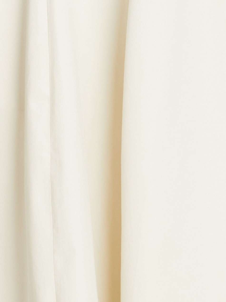 cotton-blend twill midi dress