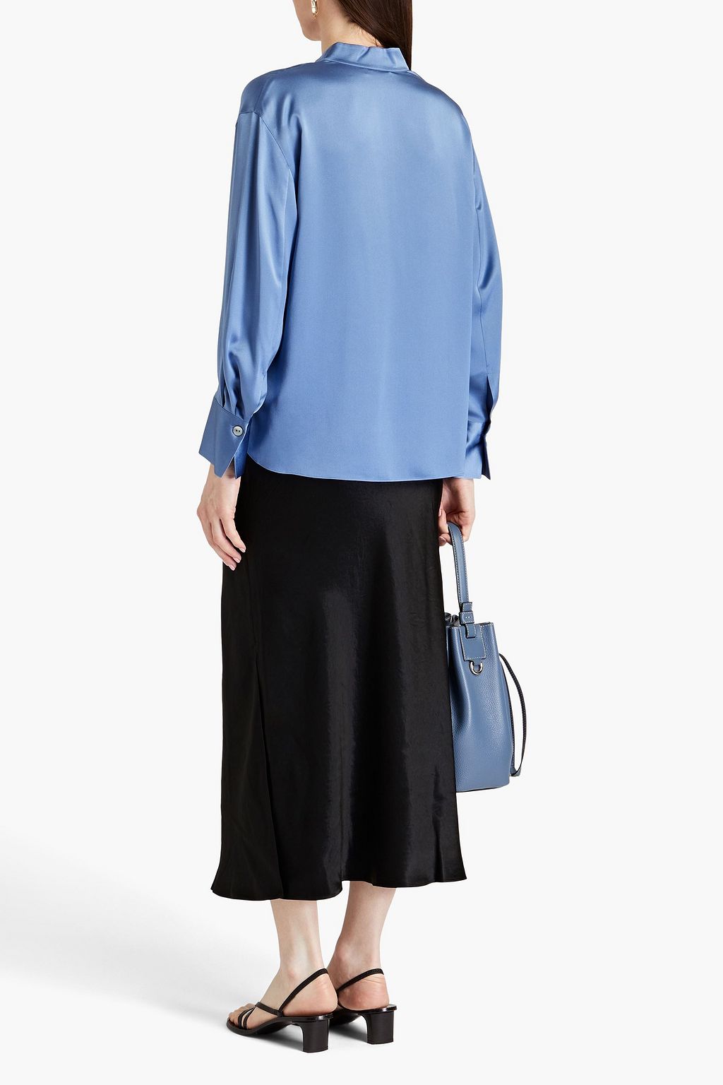 VINCE. Silk-charmeuse top