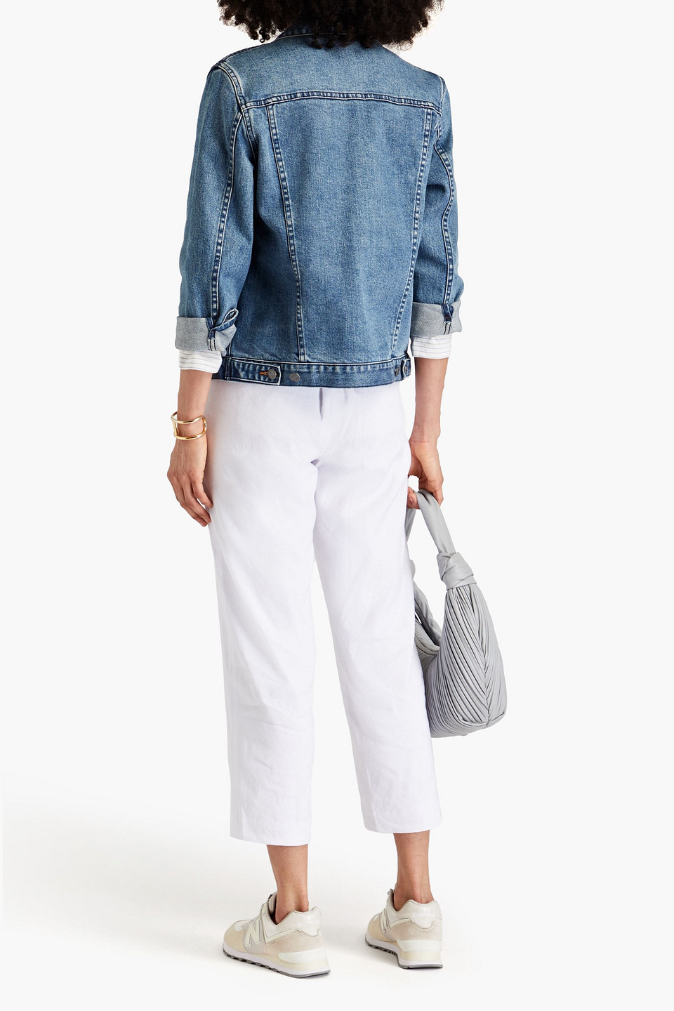 Vince Cropped Karottenhose Aus Einer Leinenmischung In White