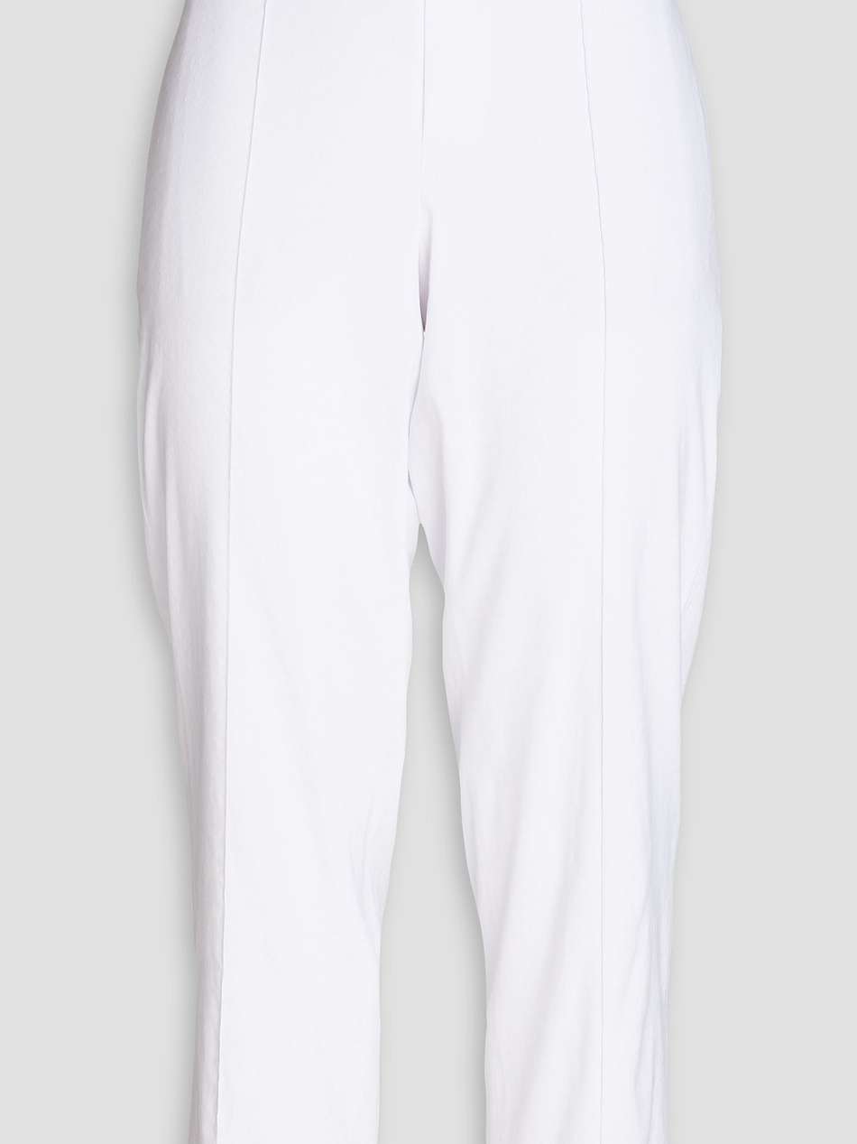 cropped linen-blend tapered pants