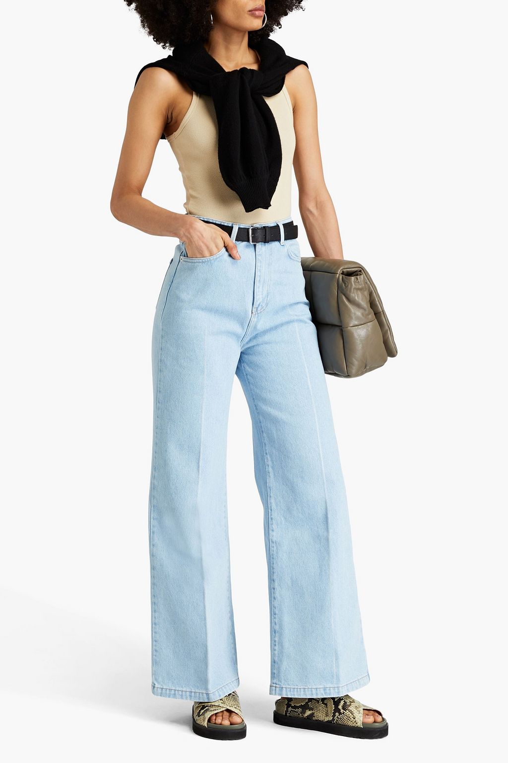 OFFICINE GÉNÉRALE Romy faded high-rise wide-leg jeans