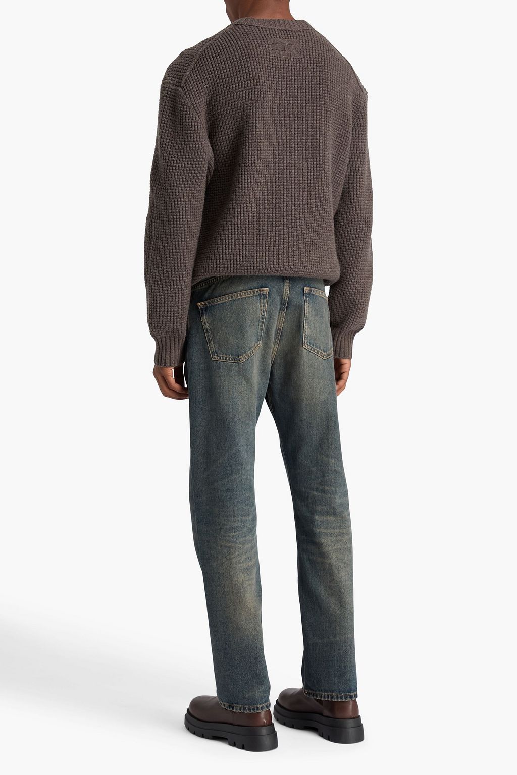 FRAME Waffle-knit wool sweater