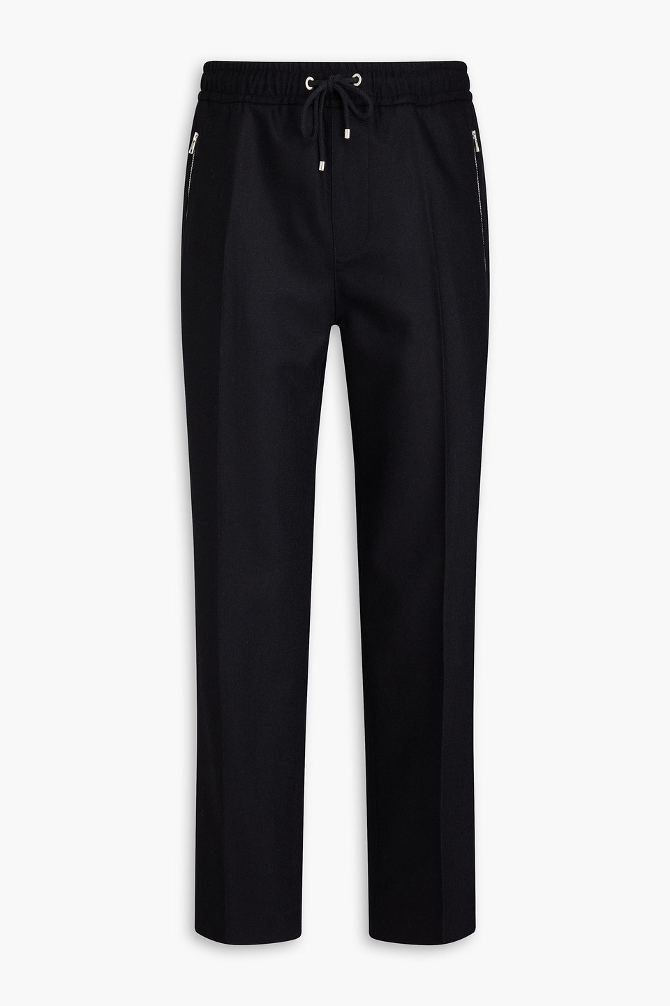 Frame Wool-blend Drawstring Pants In Black