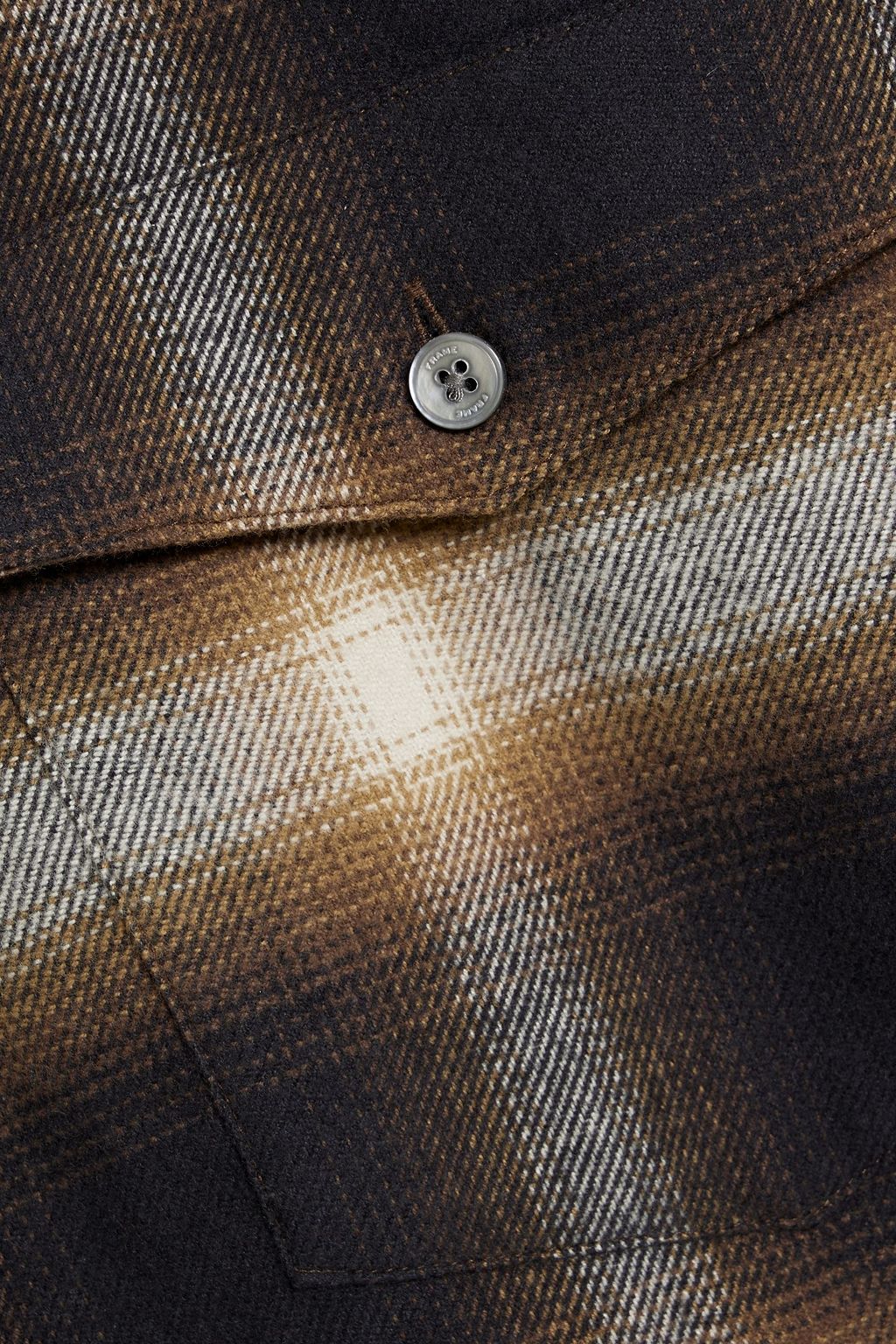 FRAME Checked cotton-flannel shirt