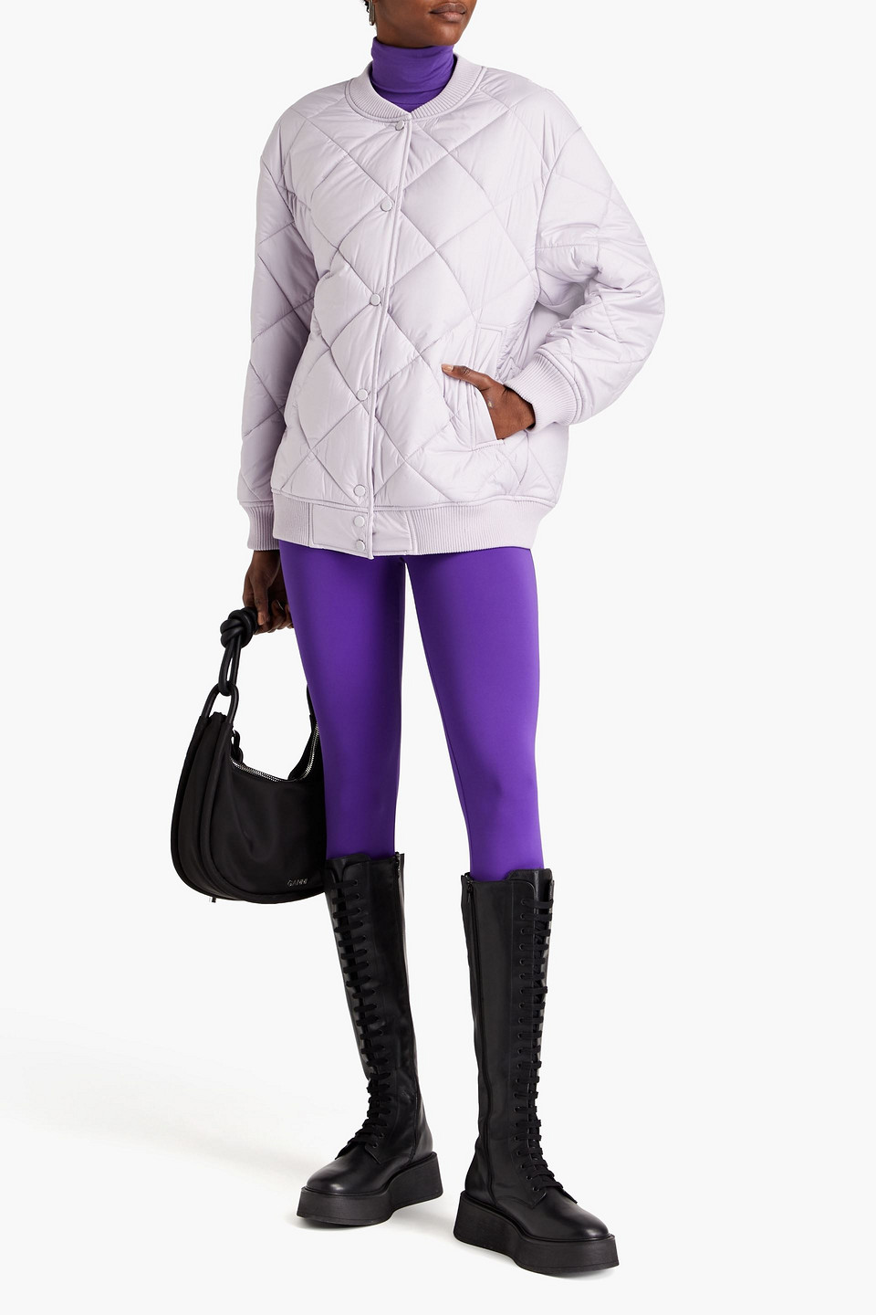 STAND STUDIO SPRING QUILTED SHELL BOMBER JACKET