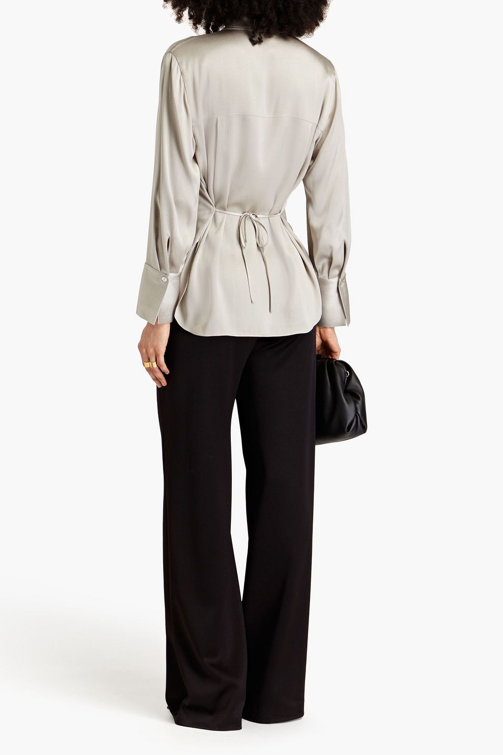VINCE. Satin-twill shirt