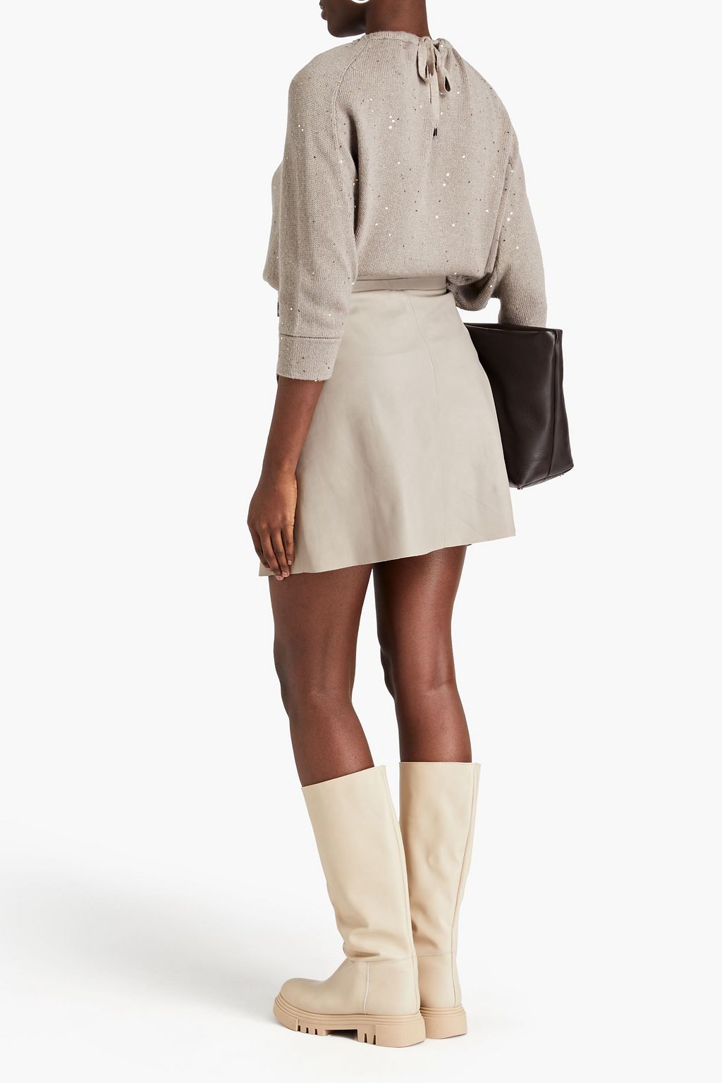 BRUNELLO CUCINELLI Verzierter Pullover aus einer Kaschmir-Seidenmischung