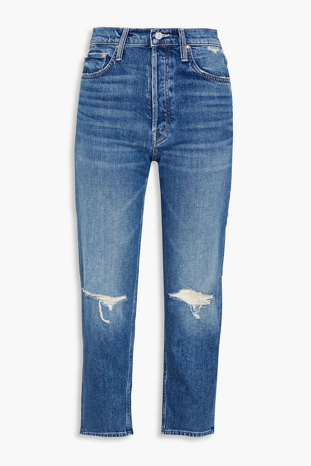 The Tomcat distressed high-rise slim-leg jeans