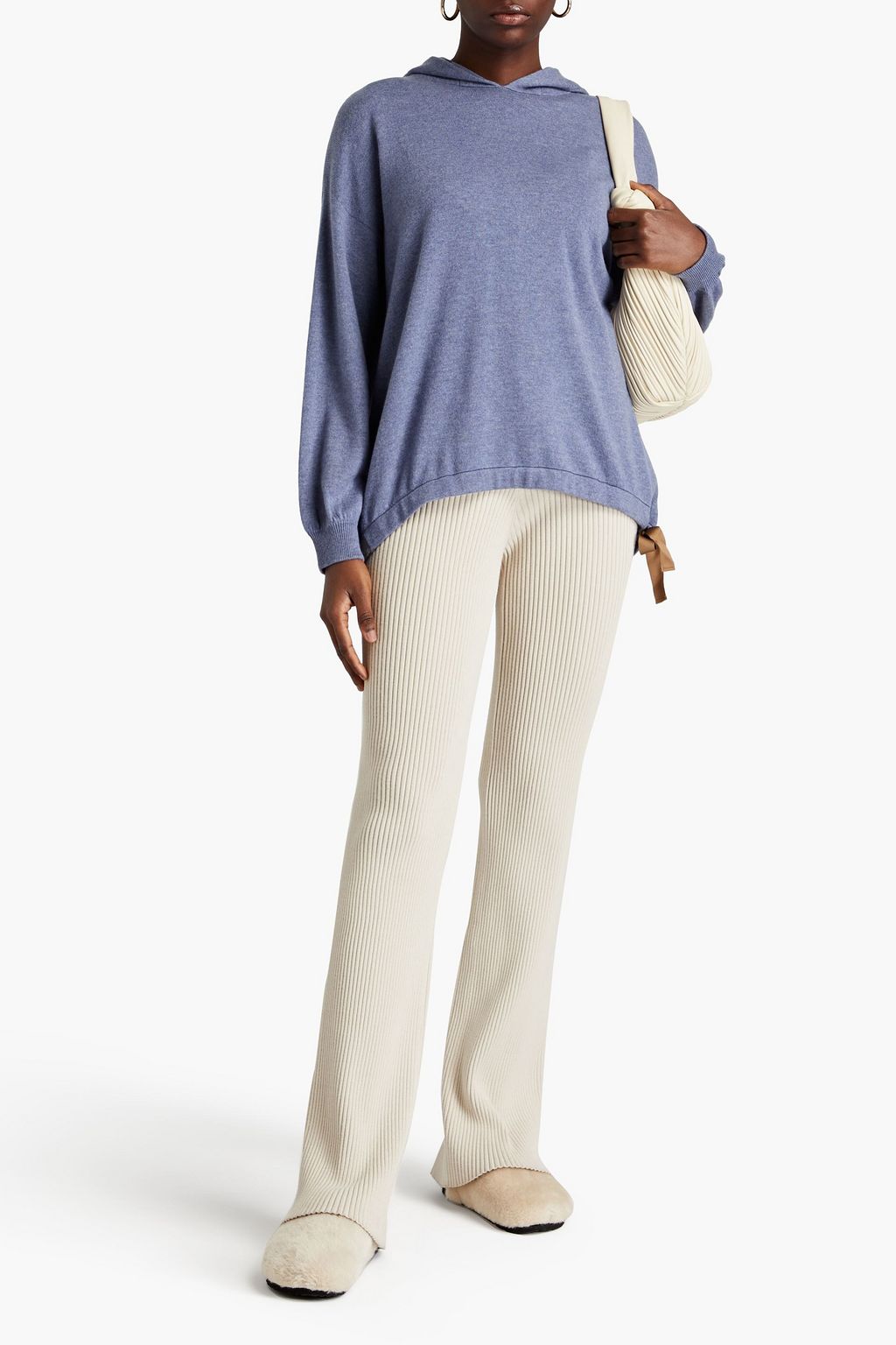 BRUNELLO CUCINELLI Bead-embellished cashmere hoodie